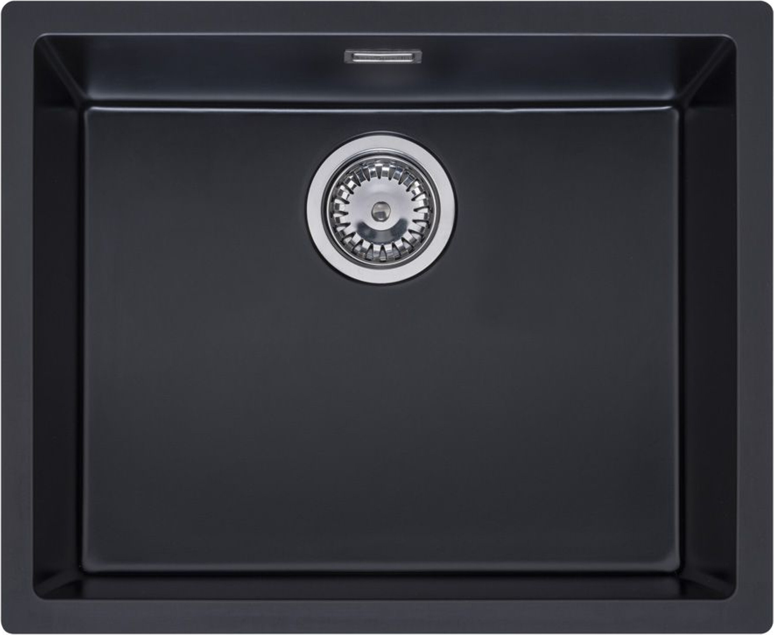 Reginox R34057 Flächenbündige Regi Granit Spüle TEXEL 50x40 (L) BLACK SILVERY ab 60 cm Schrankbreite