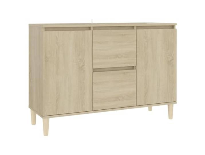 KKgypkn Sideboard Sonoma-Eiche 103,5x35x70 cm Holzwerkstoff 2 Schubladen, 2 Türen, Stauraum für Bücher, stabile Oberseite für Dekoration