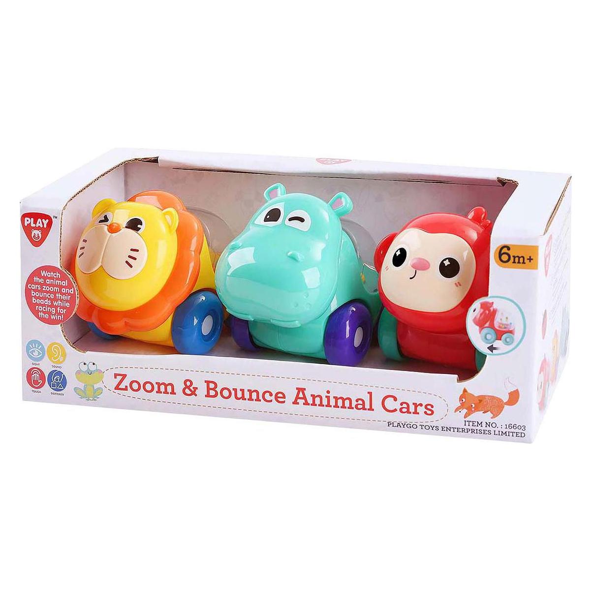 PlayGo Zoom &amp Bounce Dierenauto's - 3. (66981644)