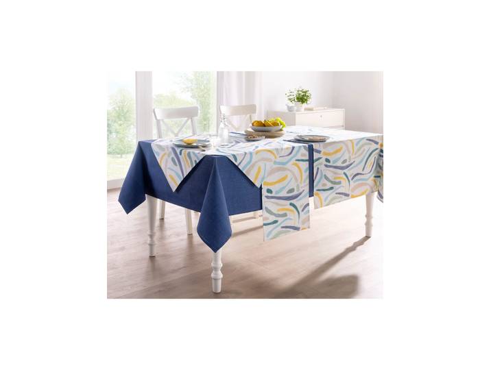 Tischdecke Gr. 6, blau, Ø:140cm, Tischdecken, Tischdecke