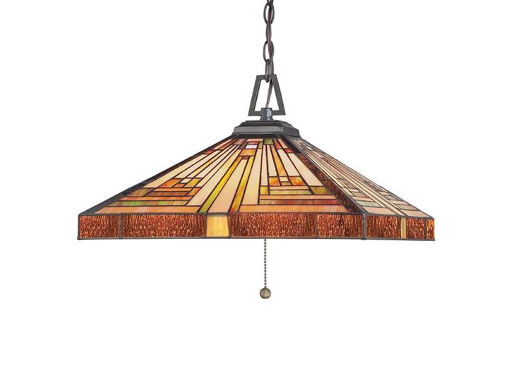 Suspension Stephen Ø 46cm Marron/Marron Matériau : Verre, Métal Surface en métal : Laqué Type de métal : Acier Type de verre : Verre coloré E27