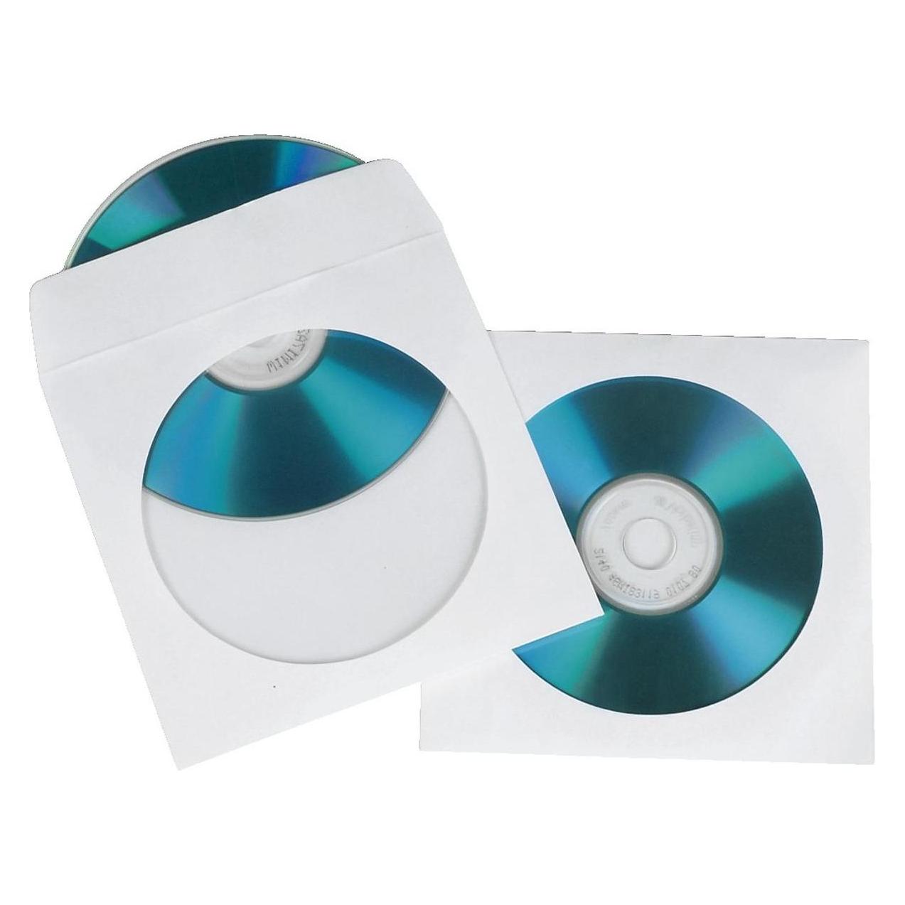 Hama CD-/DVD-Papier-Schutzhüllen, Weiss (00051179)