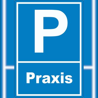 HB-Druck Parkplatz Praxis Aufkleber A0 (841x1189mm)
