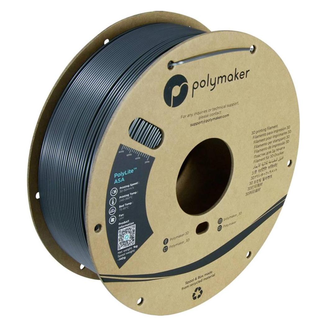 Polymaker PF01037 Dark Grey Filament ASA UV-beständig, witterungsbeständig, hitz (ASA, 1000 g, 1.75 mm) (PF01037)