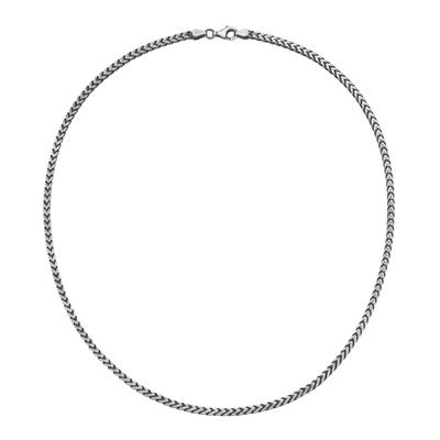 Silberkette SMART JEWEL "Fantasiekette 4-kant antik, massiv, Silber 925" Gr. 50, silber, Halsketten, Herren, 50cm, Silberkette