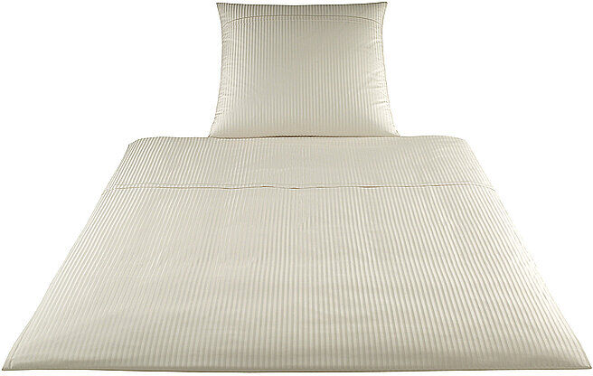 ELEGANTE Damast Bettwäsche Milano 70x90cm/140x200cm Natur beige EG
