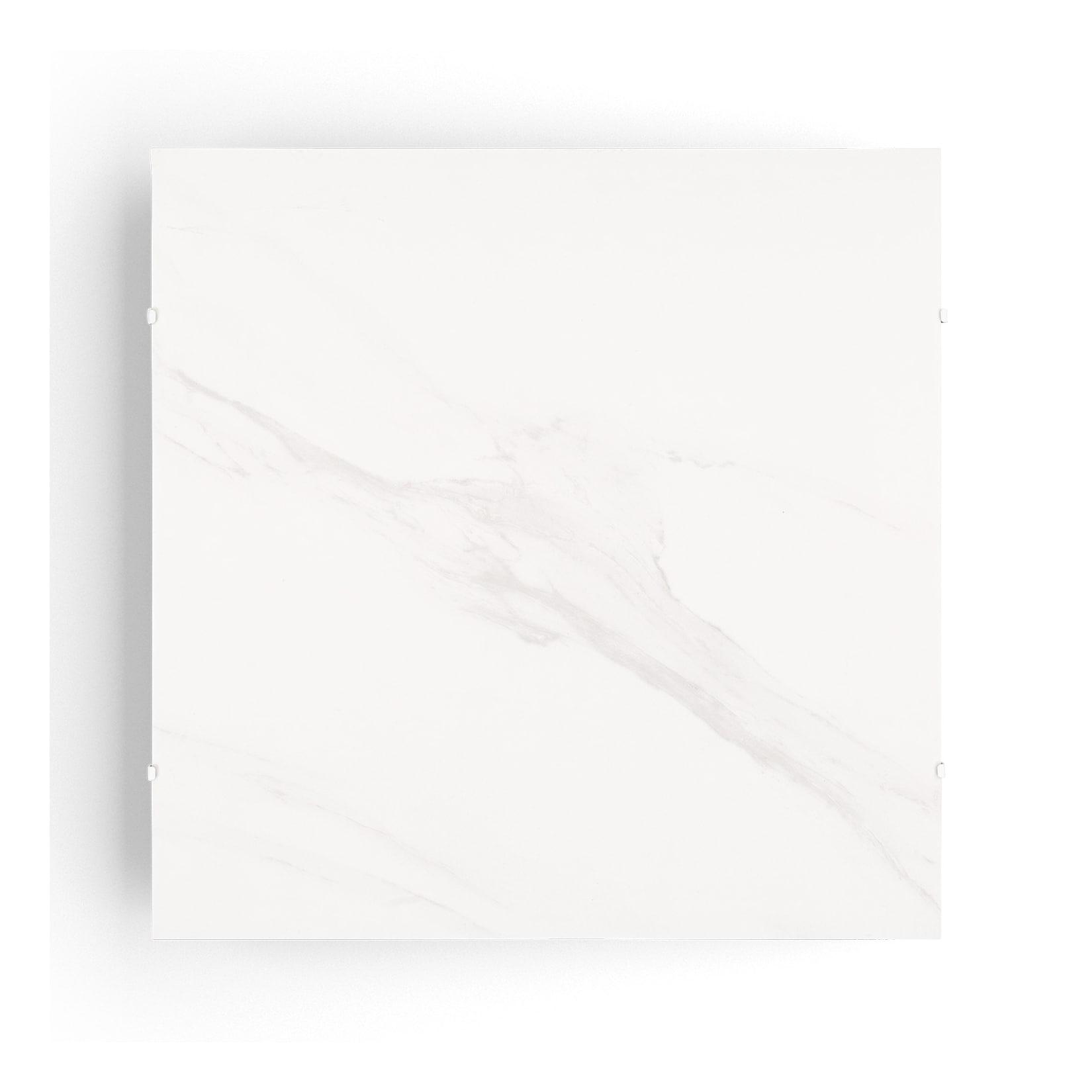 Santorini Smart Infrarot-Heizung 60x60cm 500W Timer IP24 Weißer Marmor 60 x 60 cm