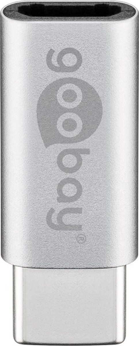 Goobay USB-C naar USB 2.0 micro adapter, 480mbps, zilver