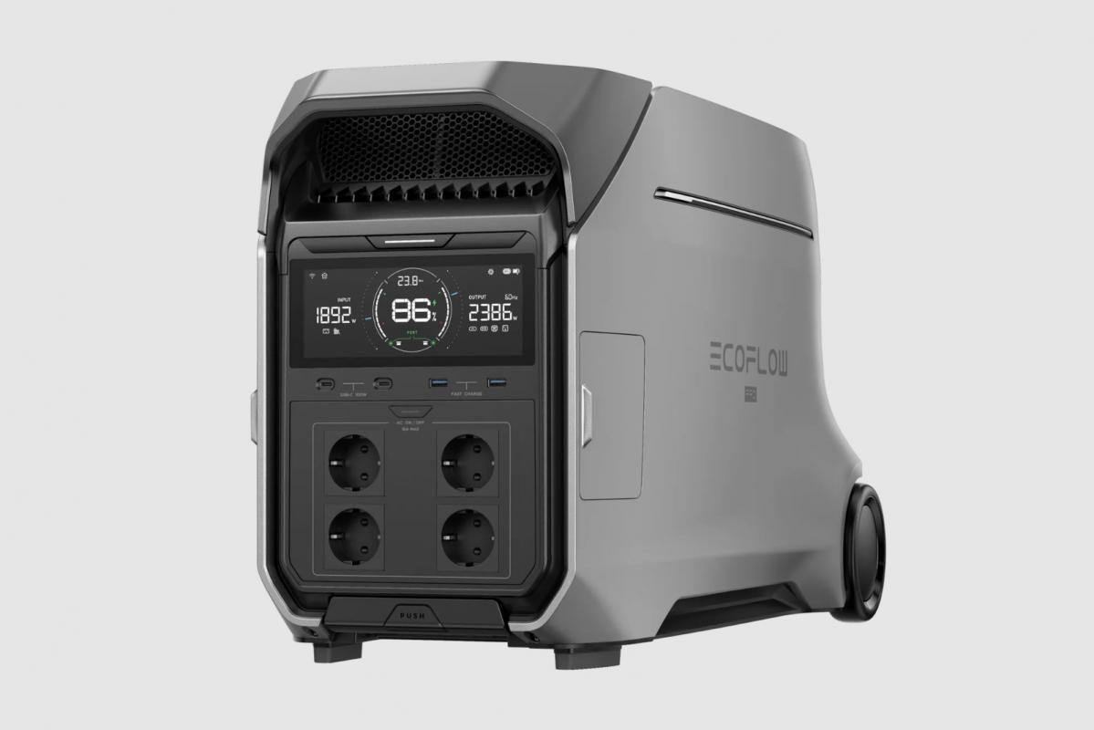 EcoFlow DELTA PRO 3 Powerstation, 4096 Wh, Grijs