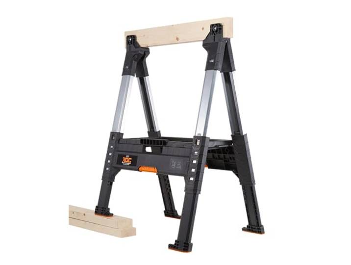 Keter ROC Pro Gear Heavy Duty Verstelbare Houthakker Sawhorse Zwart/Grijs