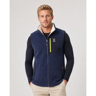 Sweatweste LPO "Sweatweste Raven Knit", Herren, Gr. XL, navy, 100% Polyester, regular fit hüftbedeckend, Westen, mit Langhaarfleece