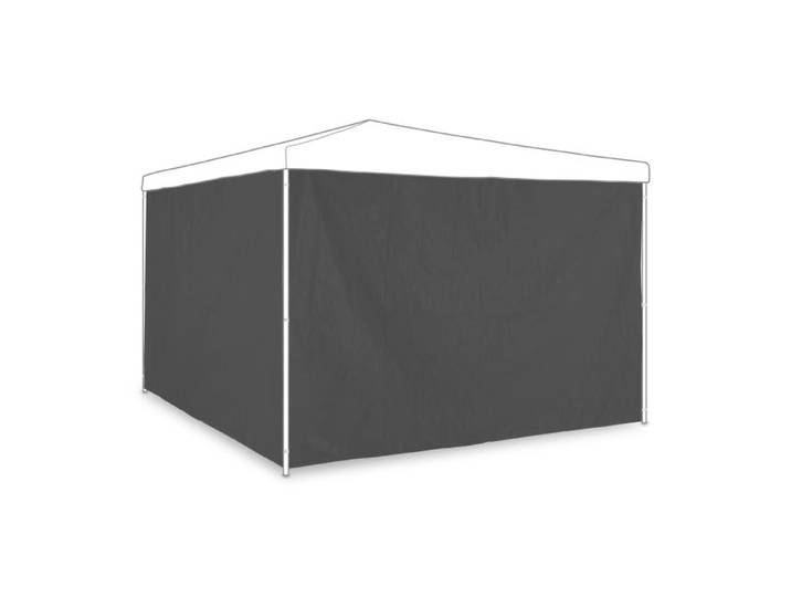 Relaxdays Paroi latérale tonnelle lot de 2 gris