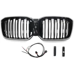 LED Doppelsteg Schwarz glänzend Kühlergrill passend für BMW X3 G01 ab 2023