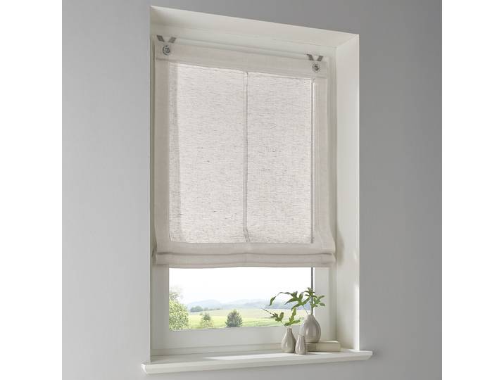 Ösenrollo Brondby 100 x 140cm Beige/Taupe