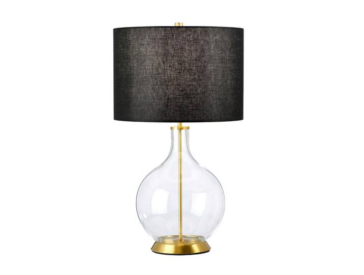 Elstead Lighting Tischleuchte Clear, Schwarz, Metall, Glas, 67 cm, RoHS, Lampen & Leuchten, Innenbeleuchtung, Tischlampen, Tischlampen