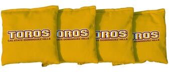 Skip's Garage California State Dominguez Hill Toros Yellow Cornhole Bags