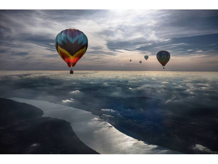Fototapete PAPERMOON Photo-Art HEATHER BONADIO, DEN HIMMEL KÜSSEN , bunt, B:3m L:2,23m, Vlies, Tapeten, Fototapete