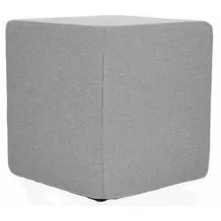 Pouf Sitting, hochwertiger Polyesterbezug, modern, hellgrau, quadratisch, komfortabler Styroporkern