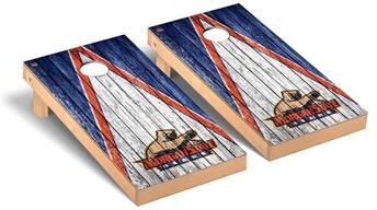 Skip's Garage Morgan State MSU Bears Triangle Cornhole Board Set