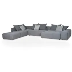 designwerk Wohnlandschaft Palace Stoff Dark Grey