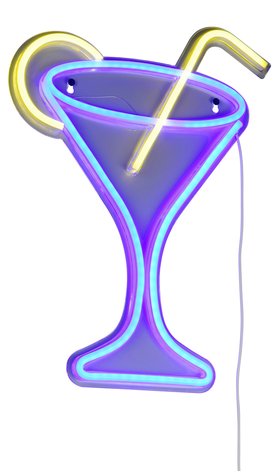 TRIO Neon wandlamp Cheers paars met LED-accentverlichting