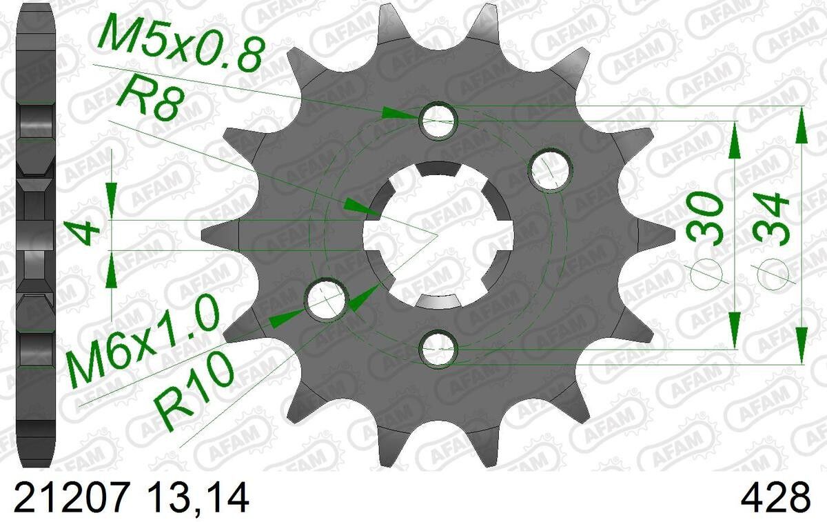 AFAM 21207-14 Chain Pinion
