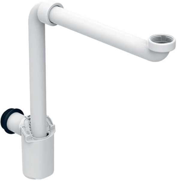 Geberit Raumsparsiphon 151116111 1 1/4", 32 mm, Raumsparmodell, für Waschbecken, Abgang horizontal, weiß alpin