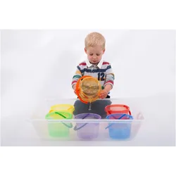 TickiT Eimer Set Durchsichtig Farbig