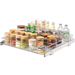 VEVOR ausziehbares Gewürzregal 537x533x85 mm Spülschrankregal Küchenschrank, Schiebeschublade Waschbecken Gewürzregal Schrank Organizer Unterschrankregal 567x563x185 mm (Einbaumaße)