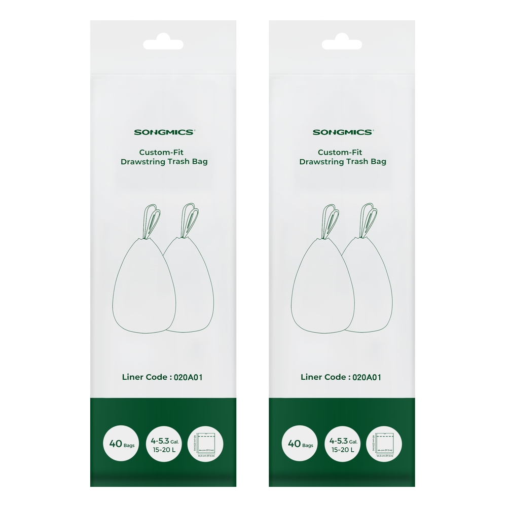 SONGMICS Müllbeutel mit Zugband KRB020A02
