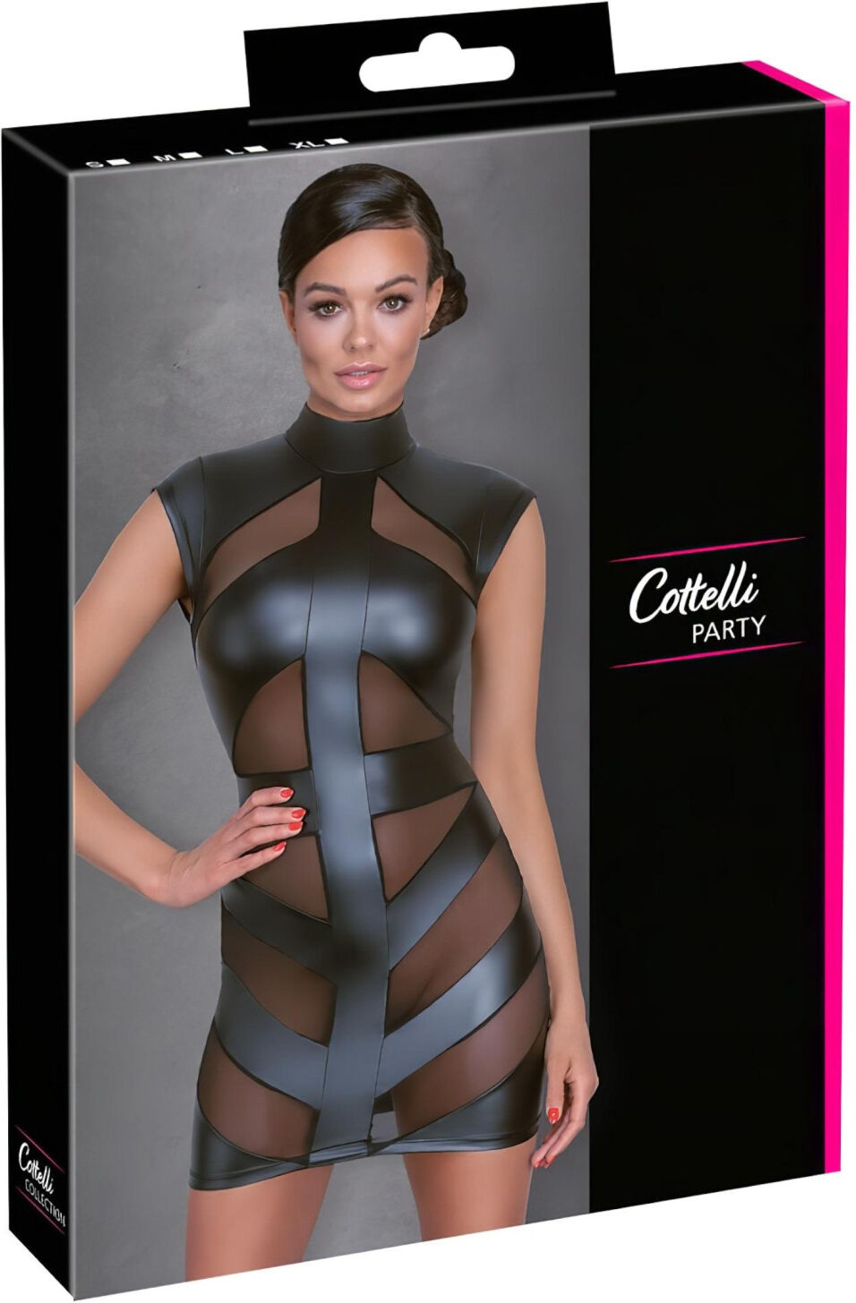 Cottelli - Sleek Black Bodycon Dress - L