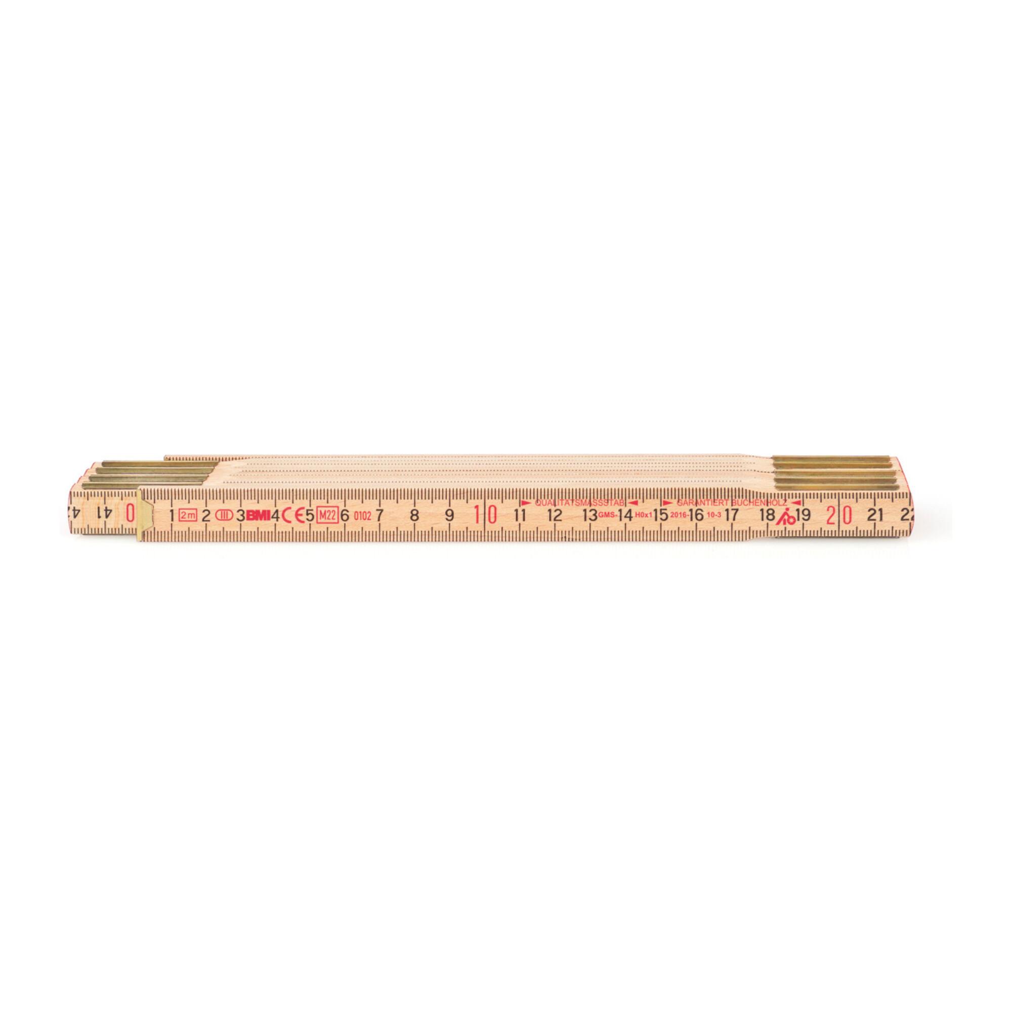 BMI Holz-Gliedermaßstab natur, Länge: 2m (466016 2)