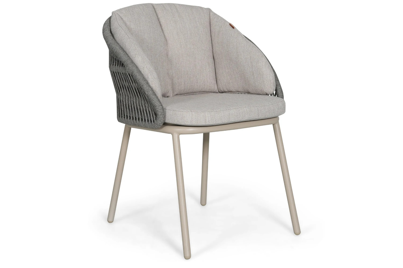 Santika Pebble moderne tuinstoel van aluminium in grijs