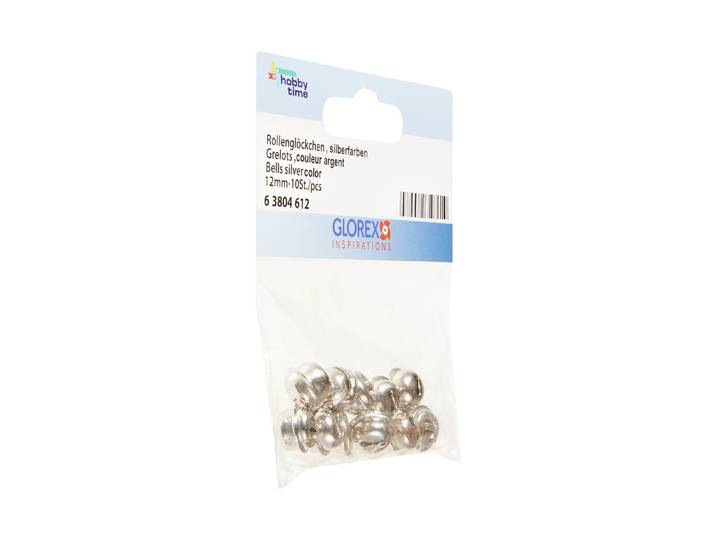 Glorex Glöckchen Silber 12 mm 10 Stück