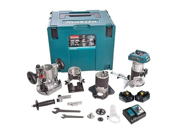 AFFLEUREUSE PLAQUE DE PLÂTRE MAKITA Ø 8 MM+1 BATTERIE BL1850 +1 CHARGEUR + 1 COFFRET MAK PAC -DRT50RTJX3