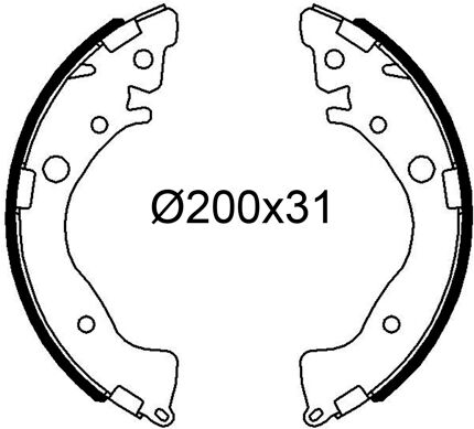 Valeo Bremsbackensatz 564277 Hinterachse Für Honda