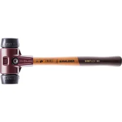 SIMPLEX-Schonhämmer, mit Stahlgussgehäuse und Holzstiel Ø=40 mm