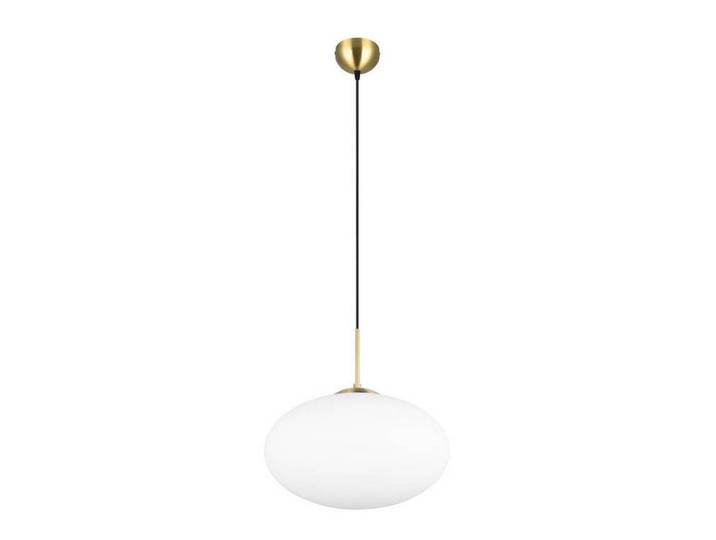 Trio Leuchten Pendelleuchte, Weiss, Messingfarben, Metall, Glas, 150 cm, Lampen & Leuchten, Innenbeleuchtung, Hängelampen, Pendelleuchte