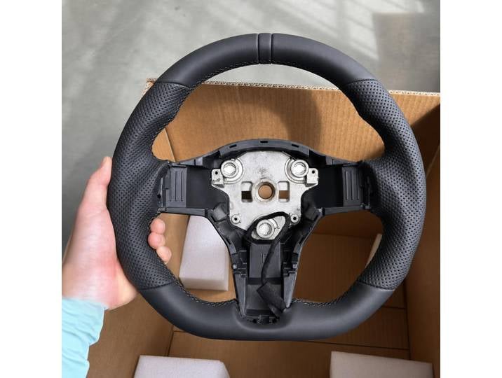 Volant chauffant pour Tesla Model 3 2017-2023 Model Y 2020-2024, volant sport en cuir PU, pièces de rechange automobiles