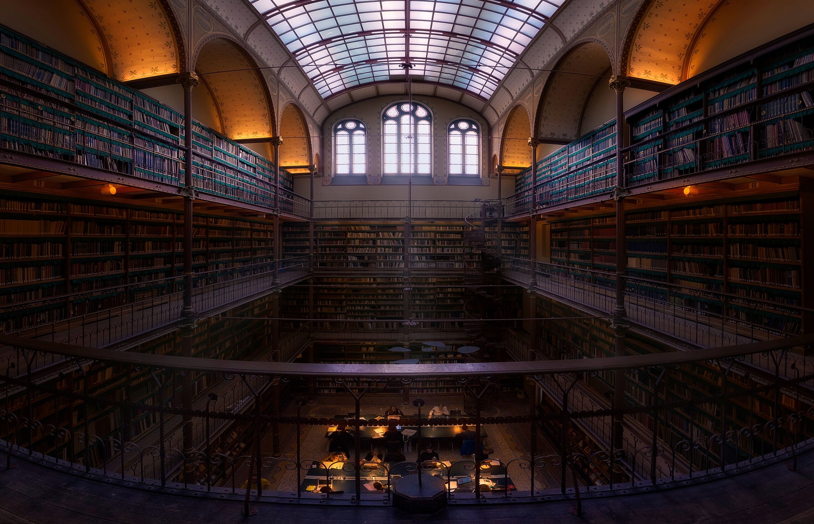 Fototapete PAPERMOON "Photo-Art JESUS M GARCIA, RIJKSMUSEUM-BIBLIOTHEK", bunt, B:4,5m L:2,8m, Vlies, Tapeten, Fototapete bunt B/L: 4,5m x 2,8m, Bahnen: 9 Stk.