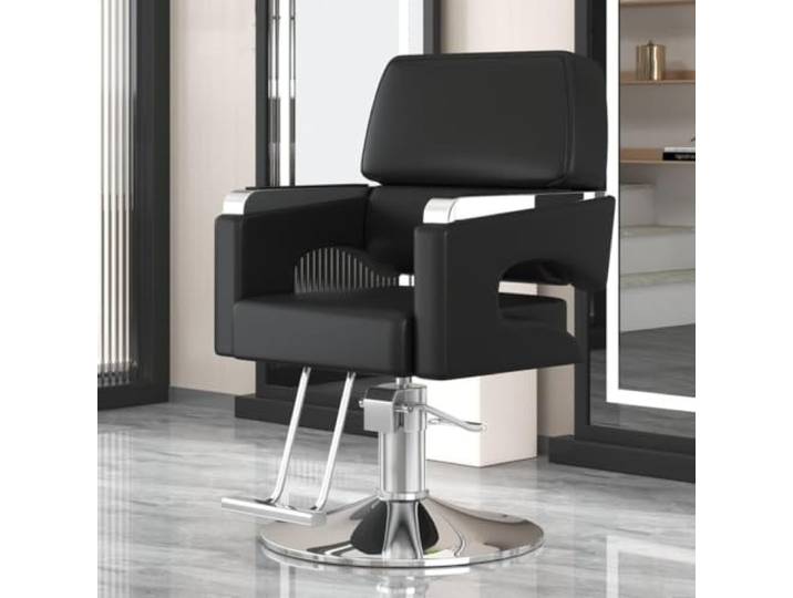 Dalumian Friseurstuhl/Barber-Stuhl, Styling-Stuhl für Friseure Metallgestell, hochelastischer Schaumstoff & PU-Leder, um 360° drehbar, höhenverstellbar(F)