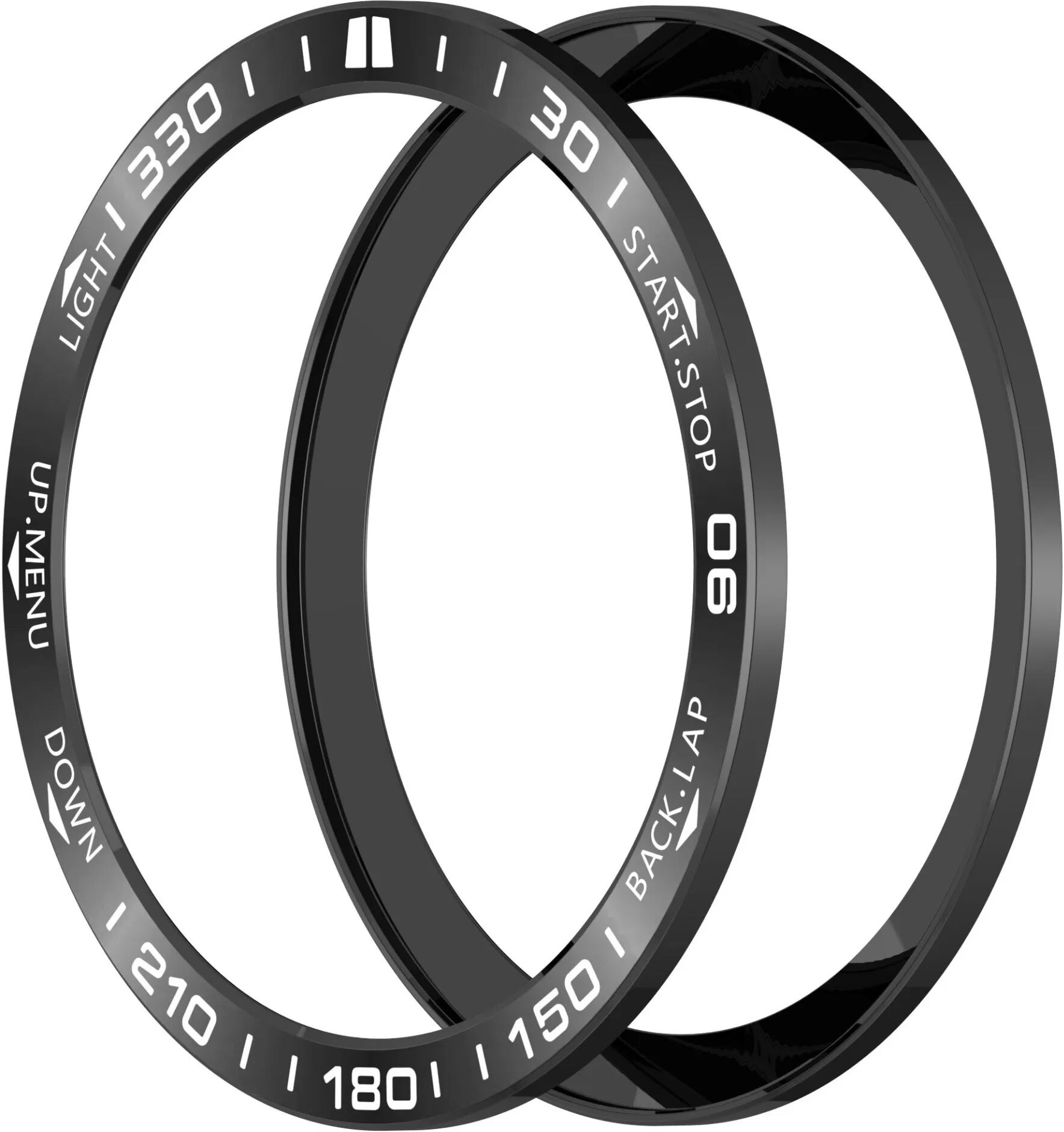 INF Edelstahl Lünette Racing Stil kompatibel mit Garmin Quatix 8 – Uhrenschutz und Individualisierung Schwarz-Weiss 51 MM