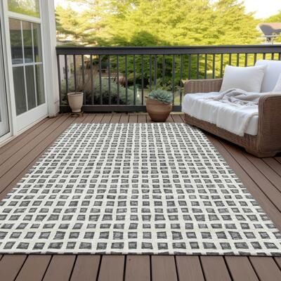 Addison Rugs Machine Washable Indoor/ Outdoor Chantille Squares Rug