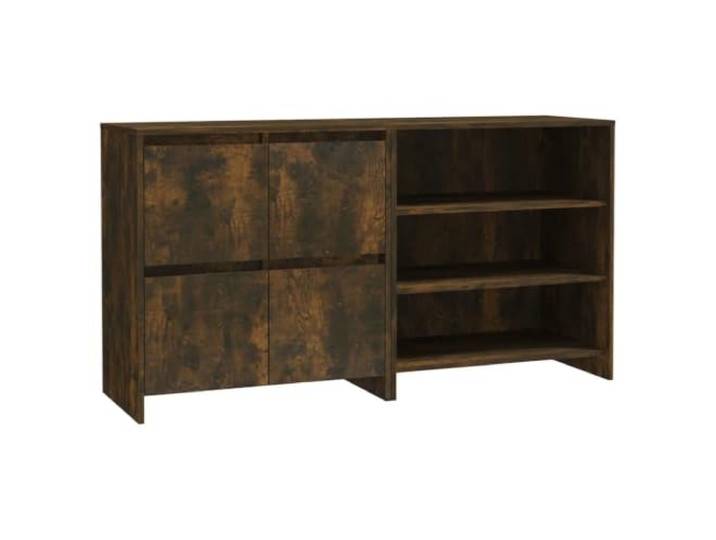 KGFHERENB 2-tlg Sideboard Set Räuchereiche Holzwerkstoff Beistellschrank Zwei Beistellschränke aus pflegeleichtem Holzwerkstoff bieten viel Stauraum für Wohnzimmer und Flur.
