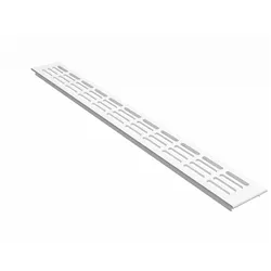 MS Beschläge Badlüftung Aluminium Stegblech b 60mm x L 600mm Weiss RAL9016 Lüftungsgitter