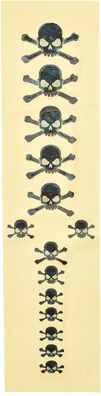 Jockomo Skull Fret Markers Sticker BP Black Pearl
