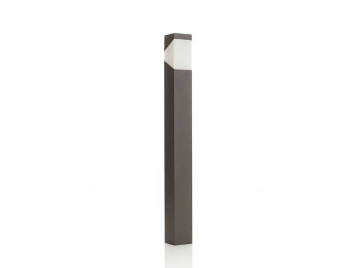 Lucande Luminaire extérieur Kiran à intensité variable (Moderne) en Noir Aluminium (1 lampe\,à E27)\, Borne lumineuse borne luminaire pour socle