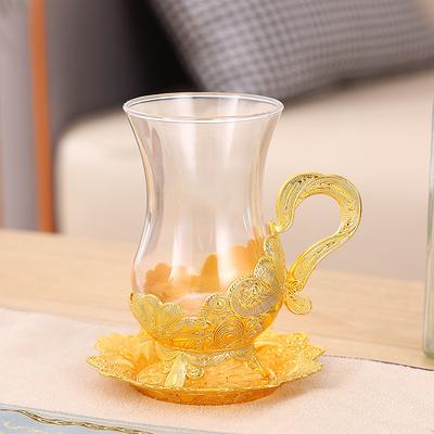 Modern Mode Marketplace Luxury Coffee & Tea Cup And Saucer Elegant Bone China Coffee Cup Set For Home & Afternoon Tea silver