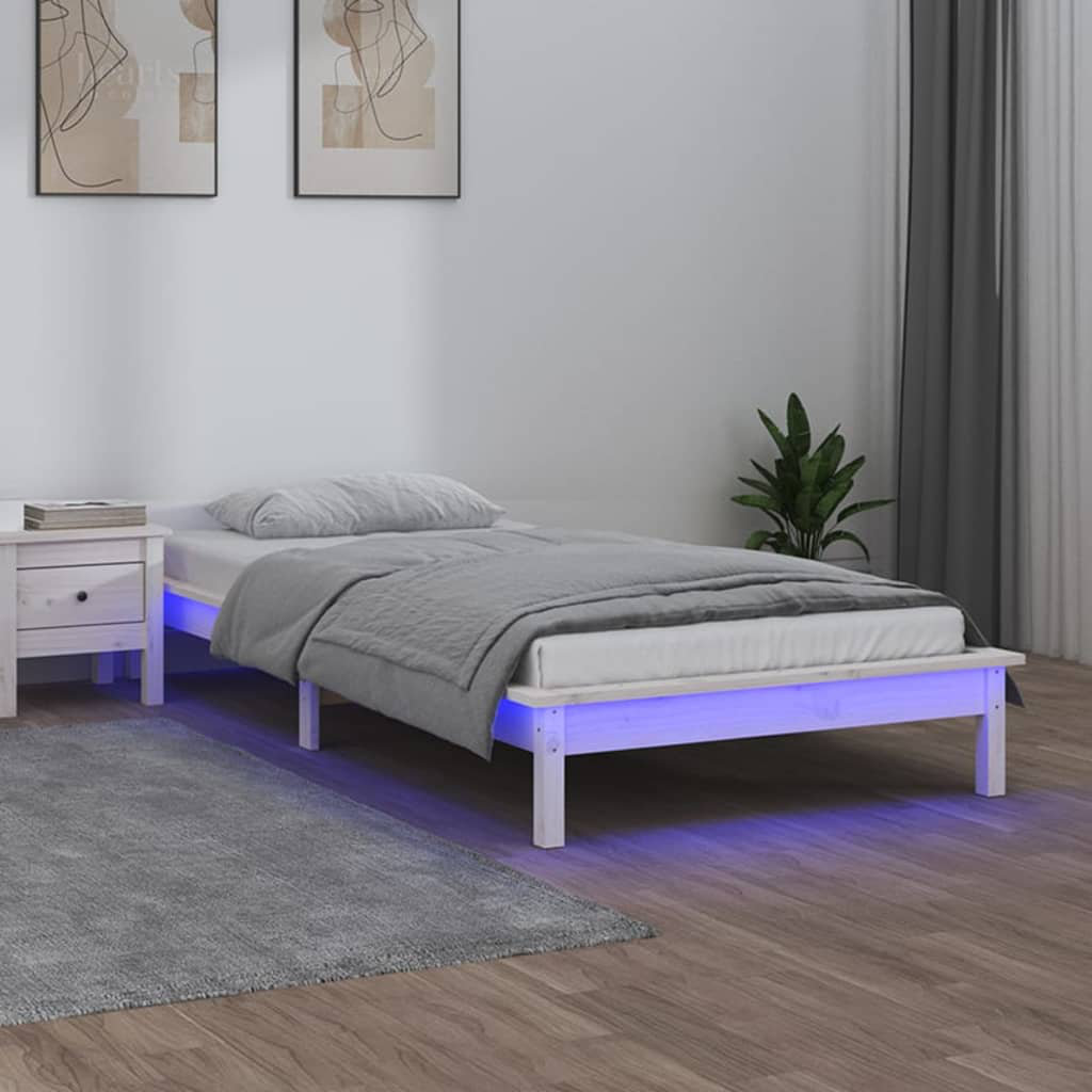 17 Stories Kircho Bed Frame White 120 x 190 cm