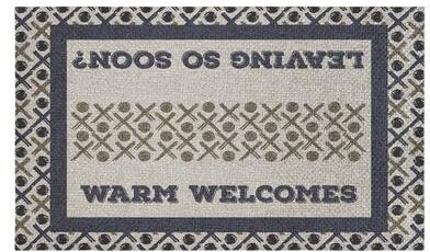 Stupell Welcome Dual Message Sisal Door Mat,18x30